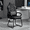 Black, variant on Bonded Leather Waiting Room Guest Reception Chair Executive Side Chair Conference Chair with Armrest, High Back Support Office Desk Chair with Solid Metal Frame, 300 lb. Capacity, Black
