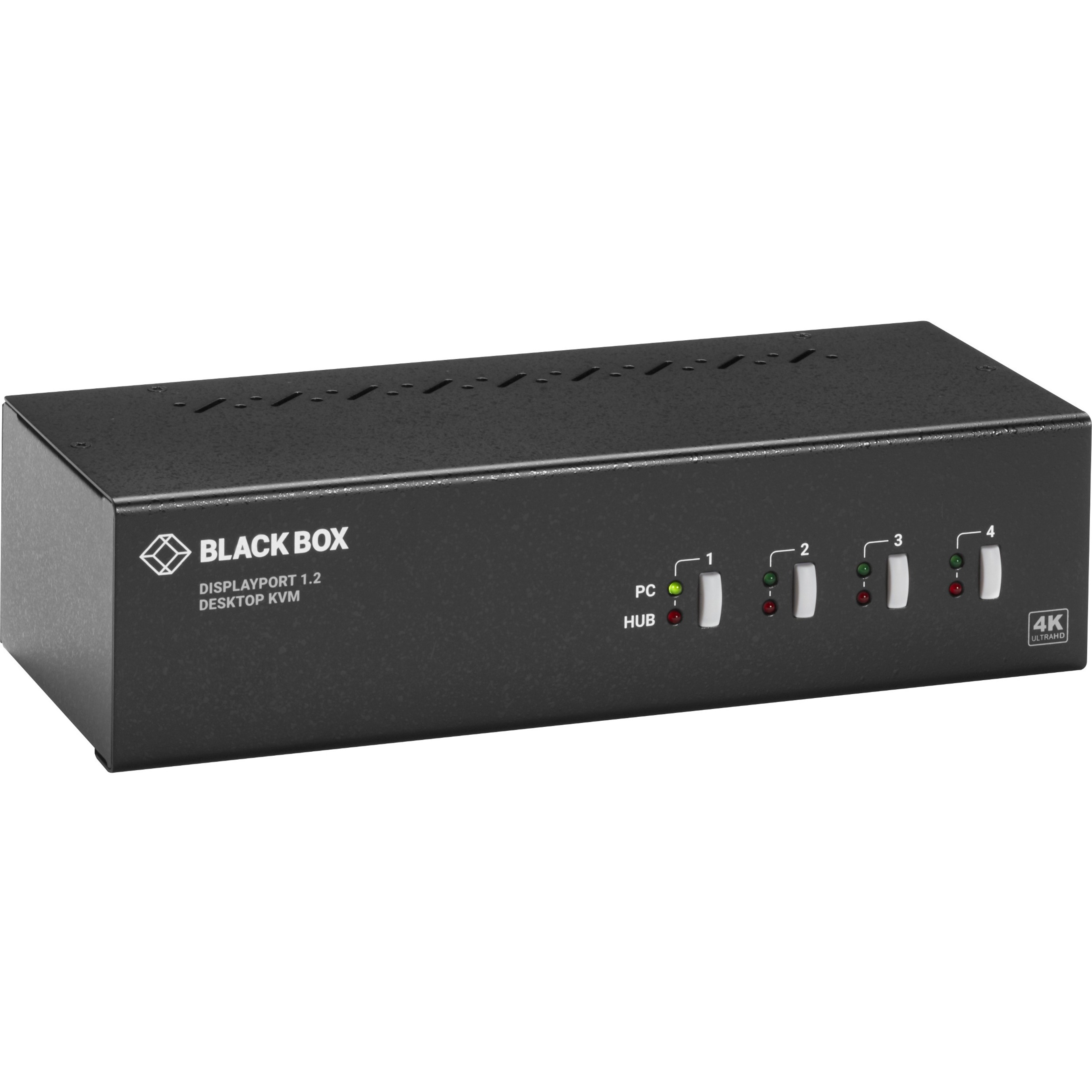 Black Box 4K60 DisplayPort DualHead KVM Switch, 4Port