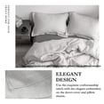 thumbnail image 4 of Simple&Opulence 100% Linen Duvet Cover Set with Embroidery Border Washed - 3 Pieces (1 Duvet Cover with 2 Pillow Shams) with Button Closure Soft Breathable Farmhouse - Grey, Queen Size, 4 of 5