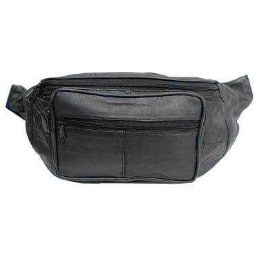 Genuine Leather Large Waist Bag/Fanny Pack/ Organizer with Adjustable Belt straps