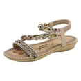 thumbnail image 2 of Sandalias de playa con diamantes de imitación y flores planas bohemias Wmkox8yii  nm1258, 2 of 8
