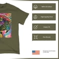 thumbnail image 4 of Tee Hunt Dean Russo Colorful Parrot T-Shirt Exotic Bird Beak Feather Men's Tee, Military Green, 4X-Large, 4 of 5