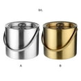 thumbnail image 4 of Wosthever Cubo de hielo versátil con tapa para una variedad de bebidas Cubo de hielo de acero inoxidable con tapa fácil Cocina y Comedor plata 3 litros, 4 of 6