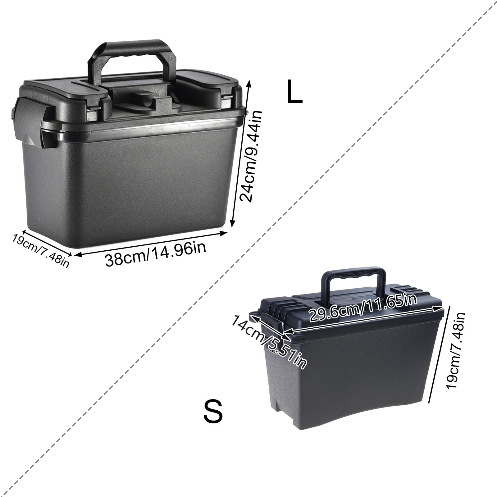 Outdoor Fishing Equipment Storage Case With Sealed Strips Shockproof Plastic Angler Tool Organizers For Camping Trip