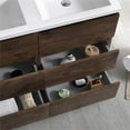 thumbnail image 5 of Fresca Lazzaro 48" Wood Bathroom Cabinet with Integrated Double Sinks in Brown, 5 of 8