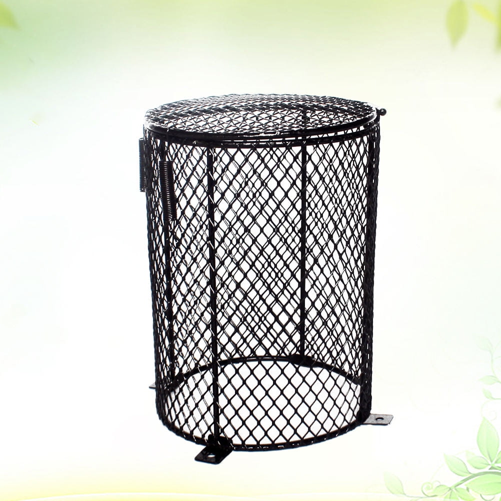 OFFIGAM Reptile Lamp Cover round Metal Black for Terrarium