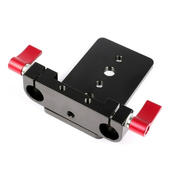 15mm Double Rod Clamp Mounting Adapter Aluminum Alloy Versatile Tripod Mounting Plate