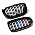 thumbnail image 4 of Astra Depot Gloss Black M-Color Dual Slat Front Kidney Grille Grill For BMW X3 F25 X4 F26 LCI 2014-2017 51117338571 51117338572, 4 of 8