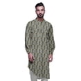 thumbnail image 1 of Atasi Kurta Décontractée Imprimée à Col Mandarin Chemise Ethnique Longue Kurta Asymétrique, 1 of 6