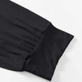thumbnail image 6 of Men's Solid Color Pajama Pants with Pockets & Drawstring - Cuffed Jogger Sleep Bottoms for Men, Elastic Waist Soft Lightweight Lounge Homewear Black L, 6 of 9
