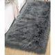 thumbnail image 1 of Alfombra LOCHAS 60x120 cm de Piel Sintética Suave y Esponjosa Gris Oscuro, 1 of 5