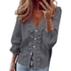 thumbnail image 1 of Tamaño Más Túnica de Manga Larga Tops para las Mujeres Blusa de Cuello en V Casual, Camisas Sueltas para Todas las Estaciones, 1 of 8