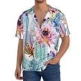 thumbnail image 3 of Sigee Cactus Print Men's Shirts Casual Button Down Short Sleeve Summer Beach Shirt Hawaiian Vacation Shirts Tee Shirt-Small, 3 of 7