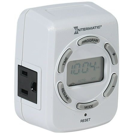 - Intermatic DT122K Heavy Duty 15 Amp 120 Volt Indoor Programmable 7-Day Plug-In Digital Timer