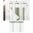 thumbnail image 4 of No Hook Shower Curtains, Green White Ombre Long Bathtub Curtains with Snap in Liner, Country Pastoral Gradient Minimalist Waterproof Washable Fabric Bathroom Shower Curtain Sets, 72" x 78", 4 of 7