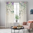 thumbnail image 6 of Kitchen Curtains 84 Inch Length 2 Panels, Eucalyptus Leaves Grommets Window Treatment Curtain, Sage Green Summer Botanical Weeping Thermal Curtains Drapes for Living Room/Bathroom, 6 of 9
