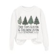 thumbnail image 5 of Futezty Merry Christmas Sweatshirt For Women Plaid Tree Cute Blouse Xmas Farm Holiday Pullover Tops, 5 of 5