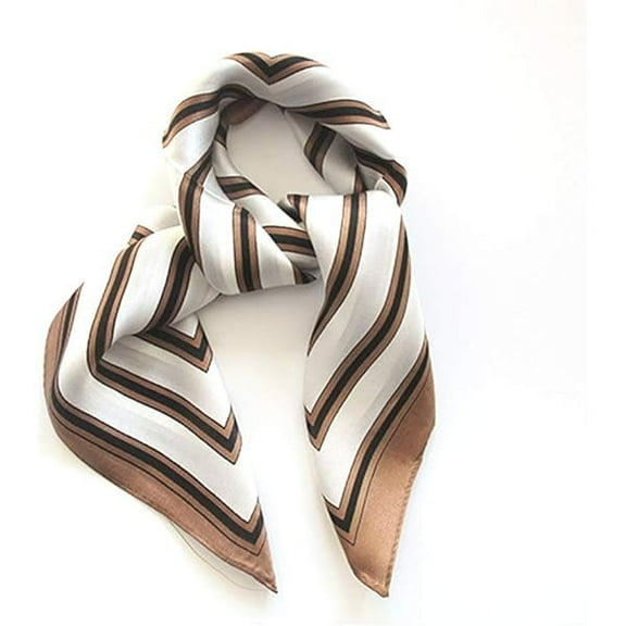 liuliuliu 100% Real Mulberry Silk Women Small Square Neck Scarfs 21" Lightweight Headscarf Printed Neckerchief Gift Packed