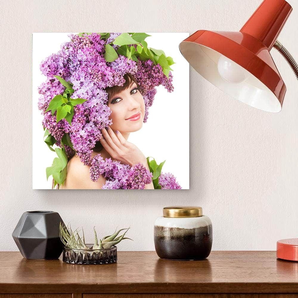 Beauty from Within Flowerhead -14"x14" Canvas Artwork - Multi-Color 16 x 20