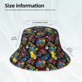 thumbnail image 4 of Vsdgher Monster Car Print Bucket Hat for Men&Women Bucket Hat Reversible Summer Double-Side-Wear Travel Gardening, Beach, Camping, Hiking, Fishing Cap, 4 of 5