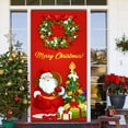 thumbnail image 6 of Retro Christmas Door Cover, Merry Christmas Decorations Door Banner, for Front Door Home Indoor Decor, 72.83x35.43 inch, 6 of 6