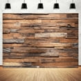 thumbnail image 3 of 6X4ft Rustic Brown Wood Board Photo Backdrop, Farmhouse Country Retro Style Background Photography Party Wall Decoration Backdrop Wall for Studio Props, 3 of 4