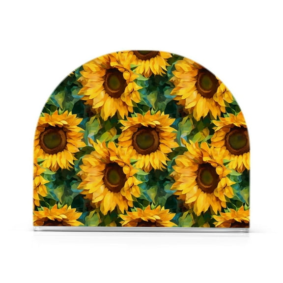 Sunflowers Acrylic Napkin Holder Clear Paper Tissue Dispenser Kitchen Dining Room Bathroom Party Hotel