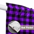thumbnail image 4 of Swag Valance Curtains for Windows, Black Purple Plaid Light Filtering Kitchen Curtains with Rod Pocket, Farmhouse Simple Buffalo Checked Window Treatment Valances for Living Room, 36x63 - 2 PCS, 4 of 9