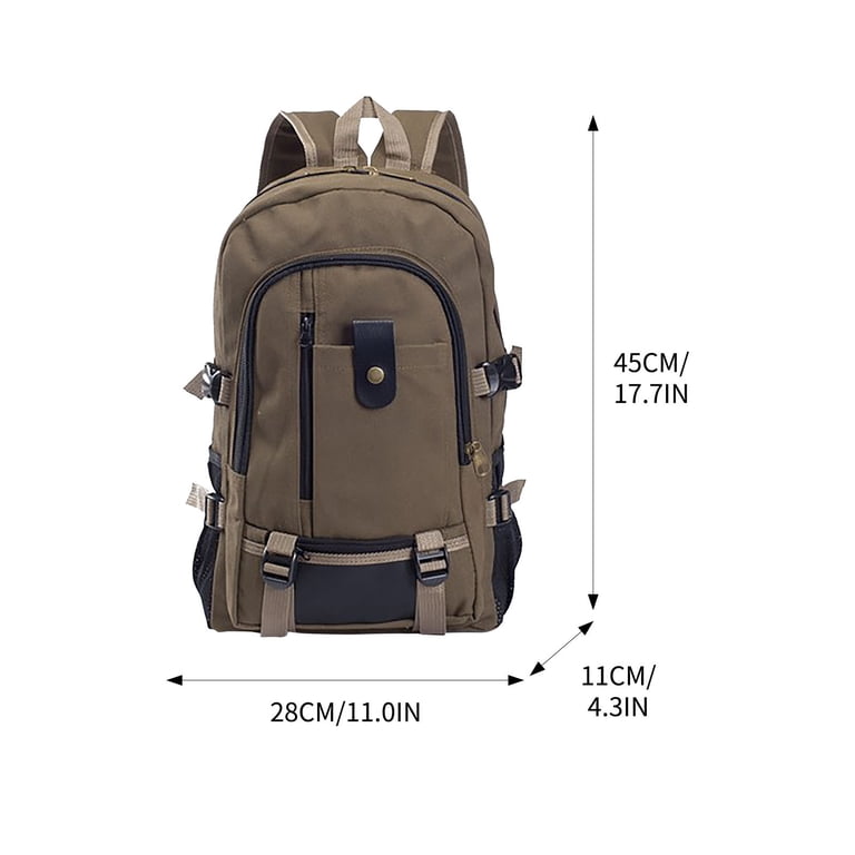 Lightweight Canvas Backpack Casual Daypack Travel Outdoor Laptop Bookbag Retro Canvas Backpack Teens Casual Daypack Laptop Bookbag  main image 2