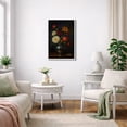thumbnail image 3 of Framed Canvas Print Still Life Flower Wall Art Vintage Botanical Decorative for Living Room Bedroom - 24"x36" WHITE, 3 of 8