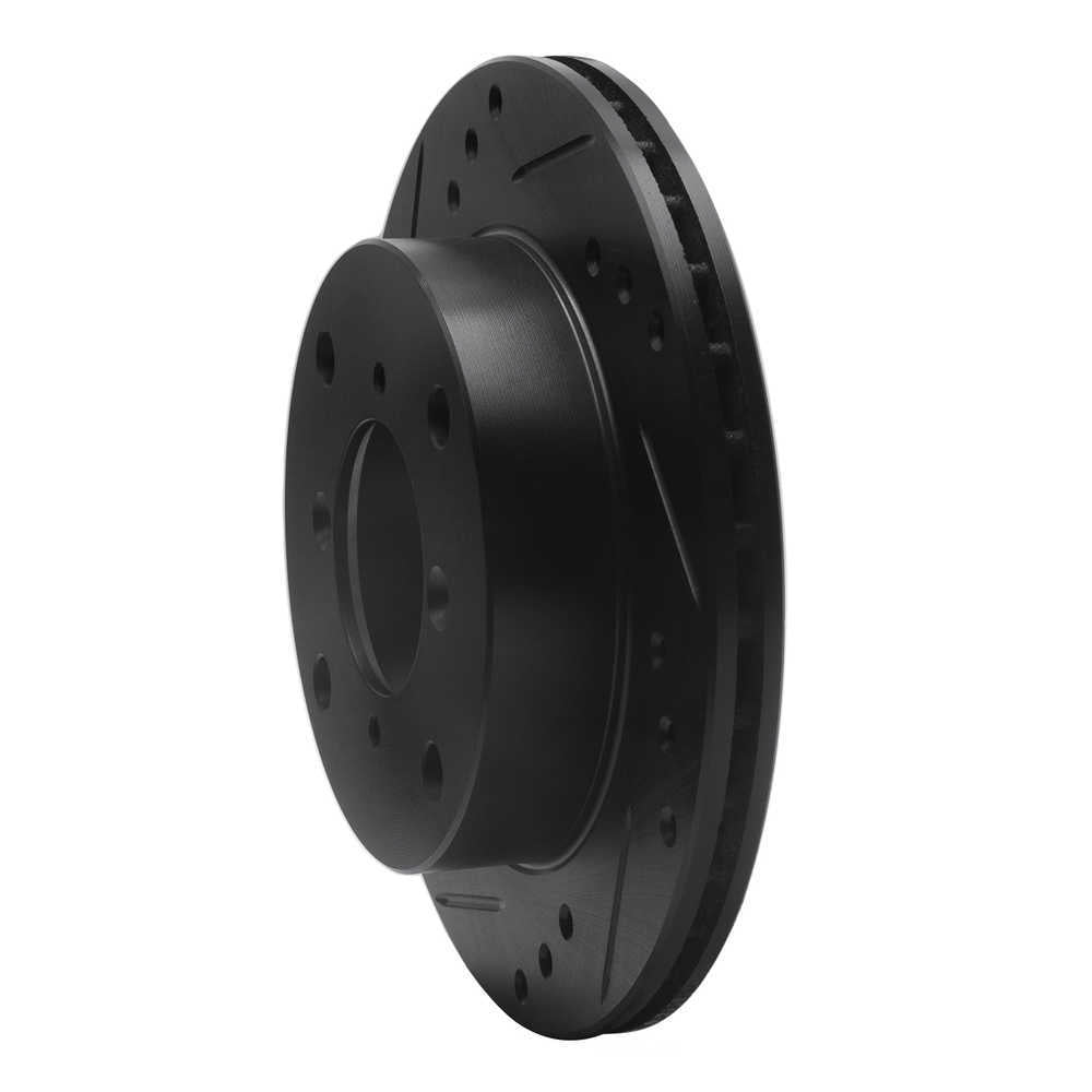 Dynamic Friction Company 633-50002L DFC Brake Rotor - Drilled And Slotted - Black