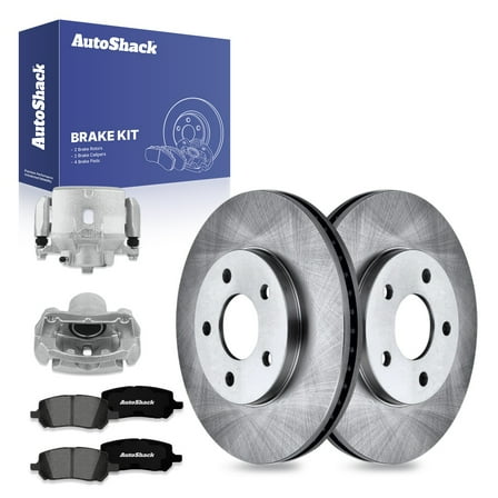AutoShack Front Brake Rotors Premium Ceramic Brake Pads Calipers | Replacement for 2006-2011 Chevrolet HHR 2.2L 2.4L FWD | 8-PC Brake Kit