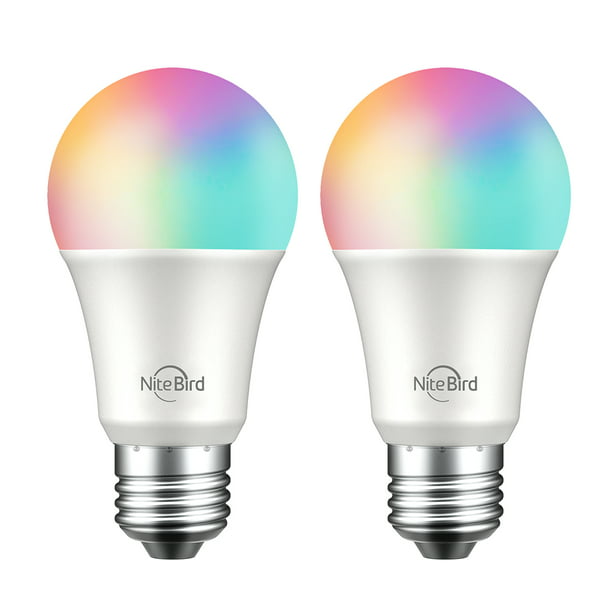 Smart Light Bulbs, 2 Pack LED Wi-Fi RGBW Color Changing Bulb (800LM E26) APP Remote Control Lamp Works Google Assistant - Walmart.com