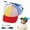 Red, variant on Dog Propeller Hat, Puppy Hat Propeller Baseball Hat, Adjustable Pet Cap with Ear Holes, Rainbow Helicopter Design for Cats & Dogs, Funny Baseball Costume Hats for Outdoor Walk.