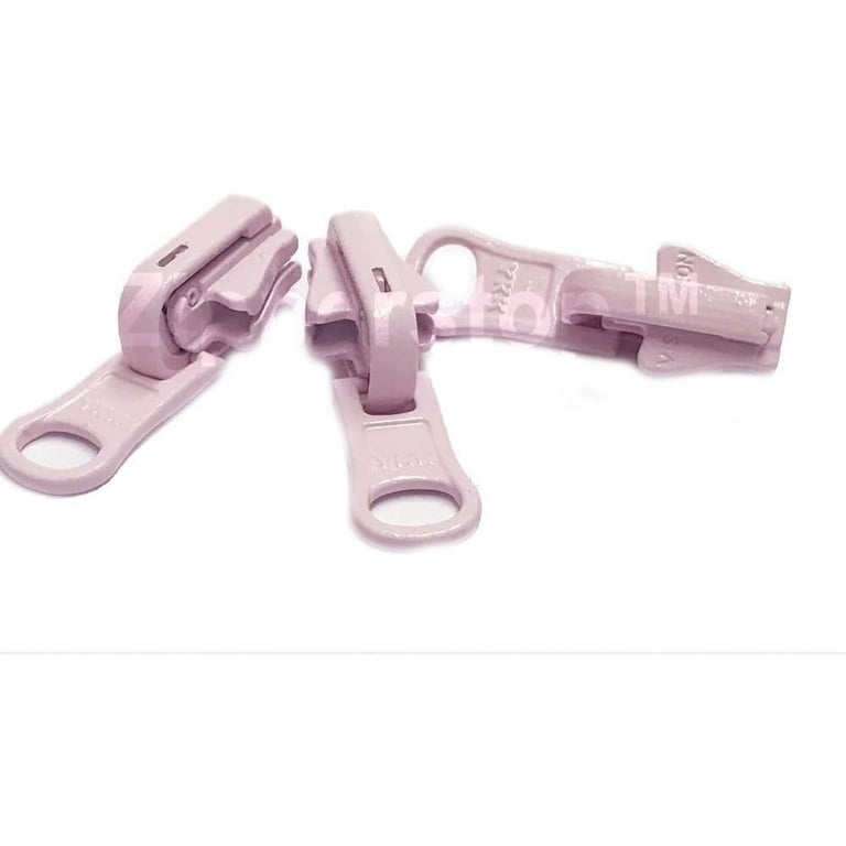 YKK Zipper Repair Kit Solution, 5 Molded Reversible Fancy Pulls Vislon Slider (Made in Usa) - 3 Pulls per Pack (Medium Grey 3pcs), Other