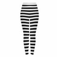 thumbnail image 2 of absanyy Womens Hall-oween Striped Leggings - White, Size M, Polyester Spandex, Stretch, Costume Party & Casual Wear, 2 of 9