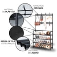 thumbnail image 3 of Zapatero Perchero Multifuncional Fasilyt Organizador de Zapatos 4 niveles acero inoxidable 2 en 1, 3 of 5