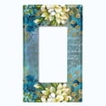thumbnail image 5 of Metal Light Switch Plate Cover Elegant Floral Nature Scripture Damask Teal  FLW083, 5 of 13