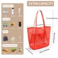 thumbnail image 3 of VOROLO Bolso de playa de malla,Bolso Hobo Fairycore para mujer,Bolso de hombro,Bolsos de ganchillo casuales de verano suaves, 3 of 5