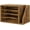 Rustic Brown, variant on File Organizer Desktop, Wood Desk Organizer with 3 Adjustable Shelves, Mail Paper Sorter for Office, Home, File Holders for Envelopes, Mail Supplies or Magazines, Greige