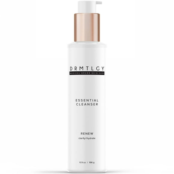 DRMTLGY Nettoyant Facial Essentiel - Nettoyant Doux pour le Visage pour Femmes et Hommes avec Peptides Anti-Âge & Acide Hyaluronique. 6.9 fl oz