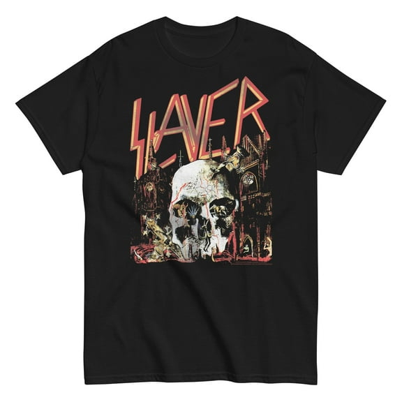 Slayer - South Skull Unisex T-Shirt - Black - Small