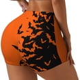 thumbnail image 2 of Fotbe Halloween Bats Seamless Shorts, Womens Workout Shorts High Waist Stretch Booty Short for Gym/Yoga/Running/Biking-XX-Large, 2 of 9