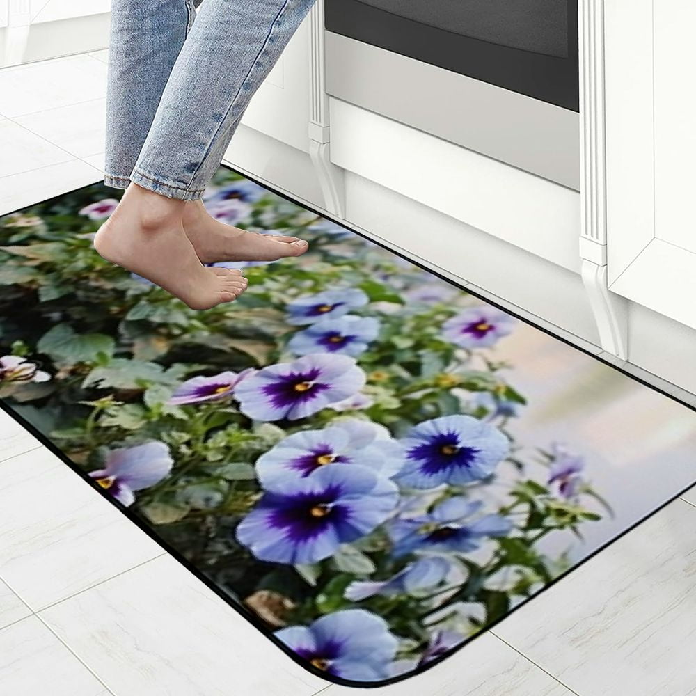 Qinduosi Decorative Door Mat, Door Mat with Non-Slip Rubber Backing, Easy Cleaning, Traps Dirt, for Entry, Patio, Garage - Flowers Bokeh Landscape Plants Light Mens Wool 19.68*47.24 in