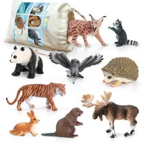 Animal Figurines Toys Set VOLNAU 9Pcs Eurasia Animal Figures Zoo Birthday Preschool Education Gift