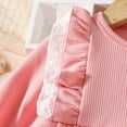 thumbnail image 4 of XEGLSBU Girls Dresses Size 8-9 Toddler Girls Dress Winter Long Sleeve Ruffles Ribbed Lace Solid Color Princess Dress Girls Dresses Size 5 Fall Size 18-24 Months, 4 of 5