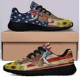 thumbnail image 3 of Patriotic Highland Cow 4th Of JulyHighland Cattle Fluffy Cow American flag Shoes Sneakers Black Size 9, 3 of 7