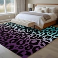 thumbnail image 5 of 8'x10'Large Area Rugs Teal Purple Ombre Leopard Washable Area Rugs Non-Slip Indoor Floor Mats Large Carpet for Living Room Bedroom Dining Room, 5 of 9