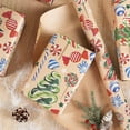 thumbnail image 2 of Christmas Wrapping Paper Roll Vintage Christmas Santa Reindeer Snowman House Gift Wrap for Birthday, Kids, Family, Friends, Xmas Gifts, 58x23in, 1 Roll, 2 of 8