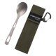 thumbnail image 1 of Vajilla de camping con bolsa de transporte, utensilios de camping de mango largo para viajes Cuchara Cola cuchara de mango largo, 1 of 8